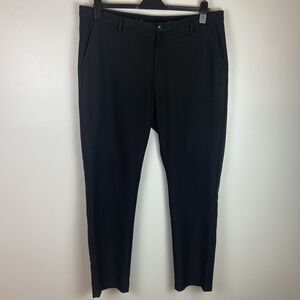 Greg Norman Men’s Stretch Performance Pants Black Flat Front Size 38X32